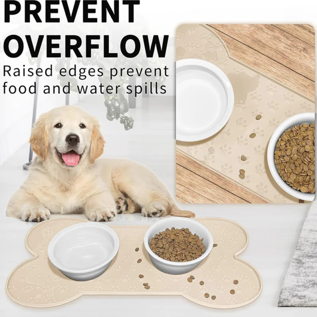 Napperon en silicone antidérapant pour animaux de compagnie | bol pour chien | tapis d'alimentation pour chien – Image 3