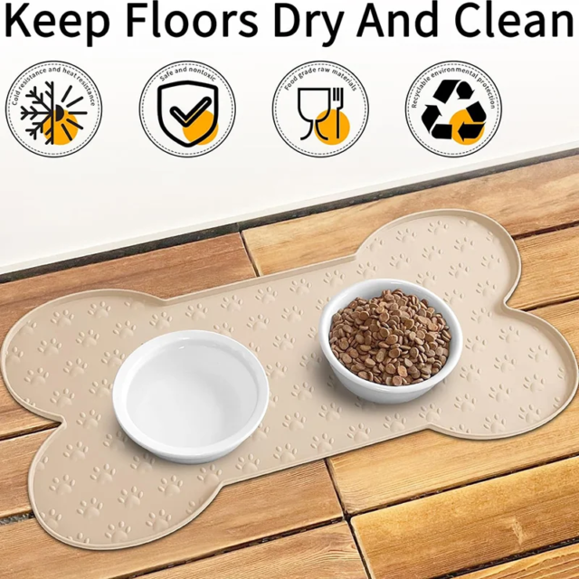 Napperon en silicone antidérapant pour animaux de compagnie | bol pour chien | tapis d'alimentation pour chien – Image 4