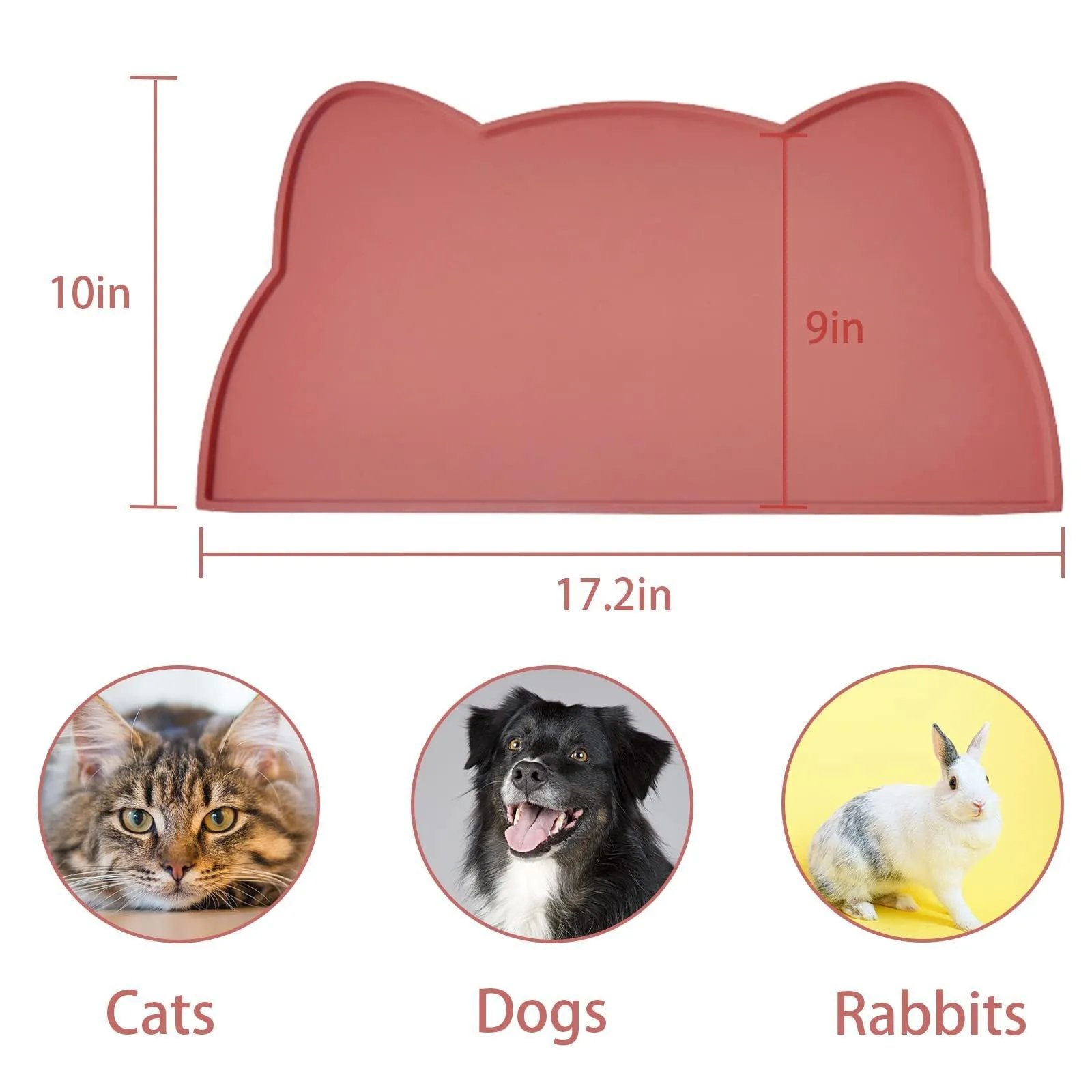 Coussin de bol en polymère de silicone antidérapant pour animaux de compagnie, tapis d'alimentation anti-fuite, mangeoire pour chat et chien, accessoires pour animaux de compagnie