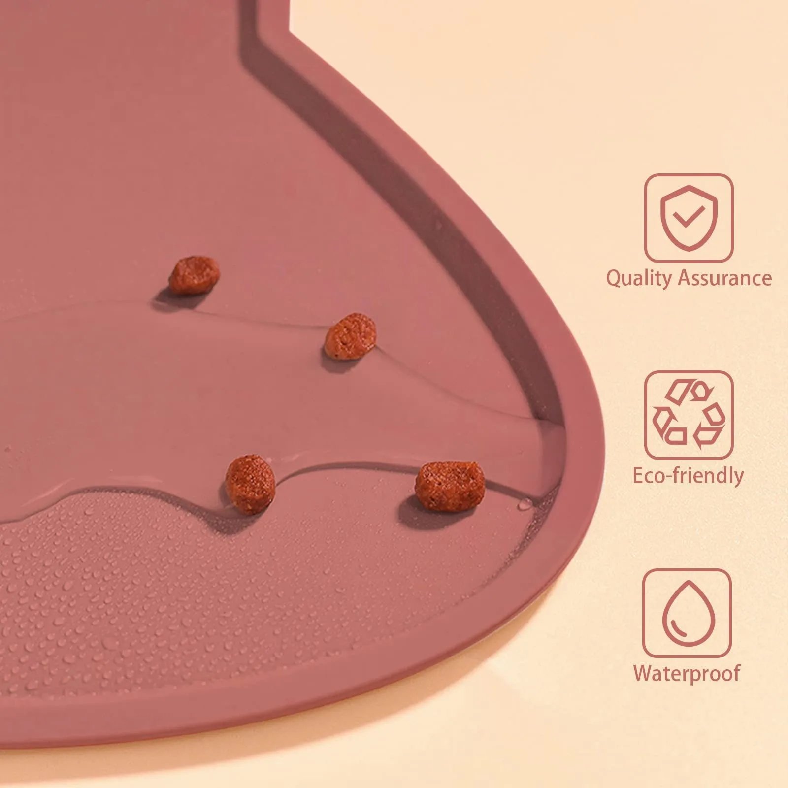 Coussin de bol en polymère de silicone antidérapant pour animaux de compagnie, tapis d'alimentation anti-fuite, mangeoire pour chat et chien, accessoires pour animaux de compagnie