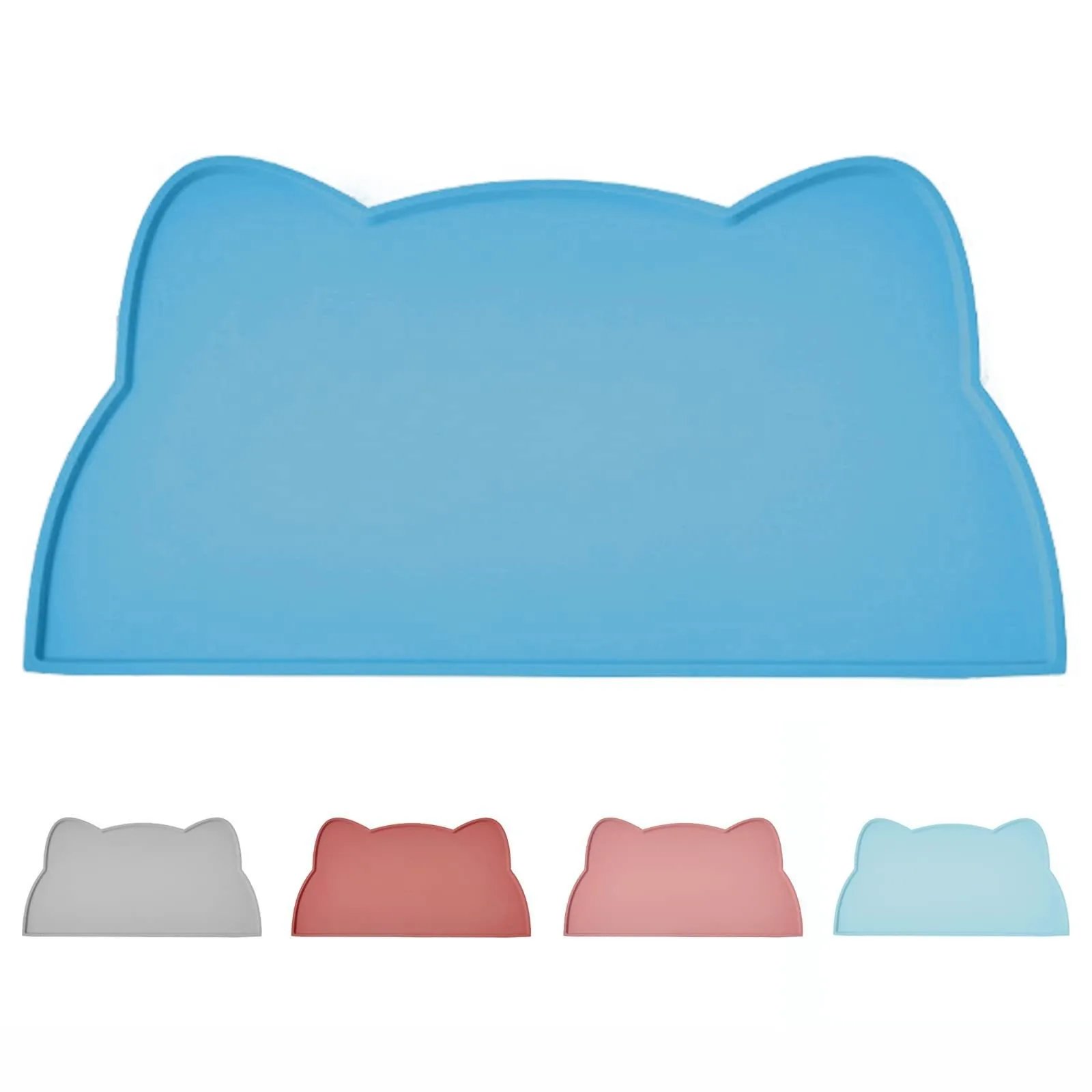 Coussin de bol en polymère de silicone antidérapant pour animaux de compagnie, tapis d'alimentation anti-fuite, mangeoire pour chat et chien, accessoires pour animaux de compagnie