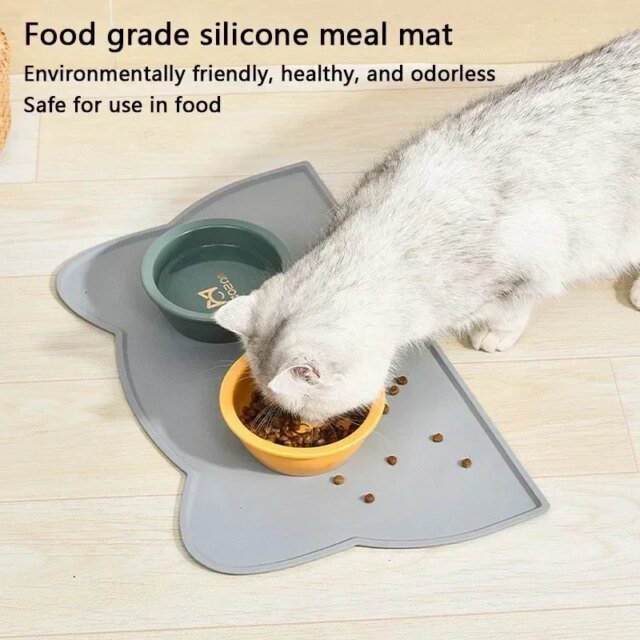 Coussin de bol en polymère de silicone antidérapant pour animaux de compagnie | tapis d'alimentation anti-fuite | mangeoire pour chat et chien – Image 3