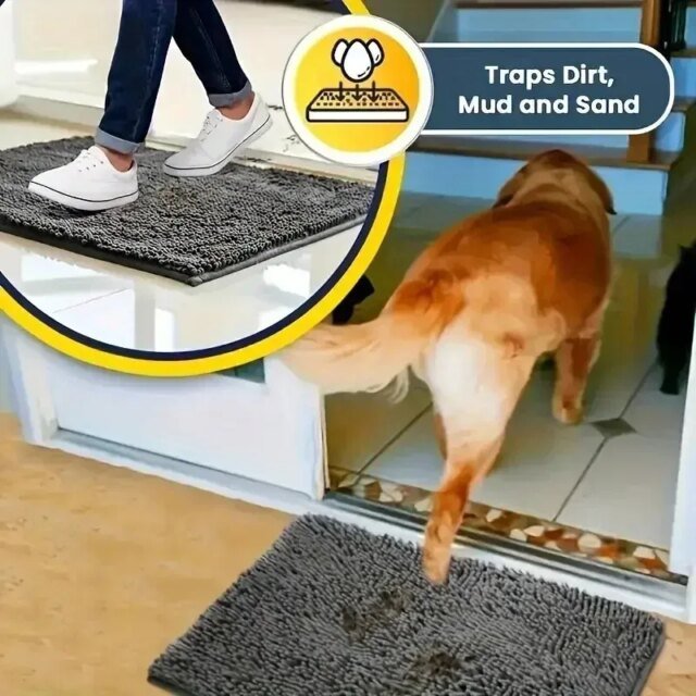 Polymères de porte d'intérieur | tapis de boue super absorbants pour pattes de chiens sales et chaussures boueuses | paillassons de sol de bienvenue coordonnants – Image 2