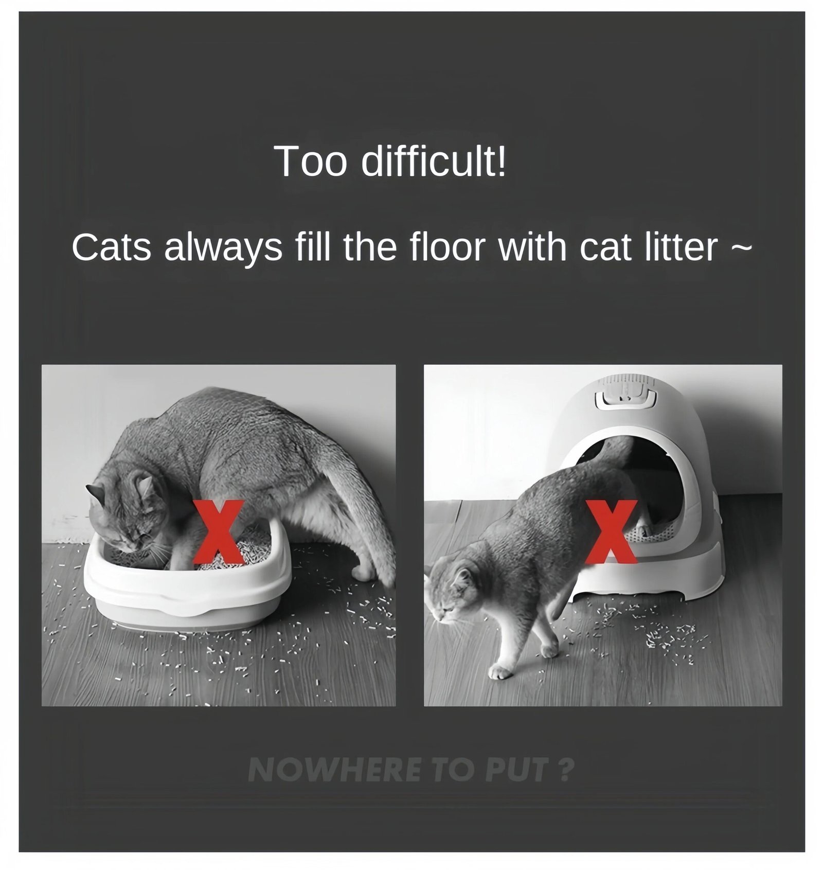 Polymères de Litière pour Chat, Double Couche, Imperméable, Lavable, Fournitures de Nettoyage pour Animaux de Compagnie