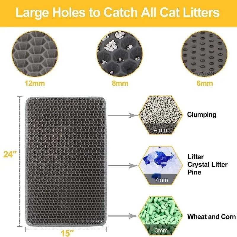 Polymères de Litière pour Chat, Double Couche, Imperméable, Lavable, Fournitures de Nettoyage pour Animaux de Compagnie