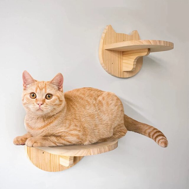Étagère d'escalade murale pour chat | escalier à quatre marches avec poteau à gratter en sisal | tour d'arbre pour chats | plate-forme de saut |   meubles pour animaux de compagnie – Image 6