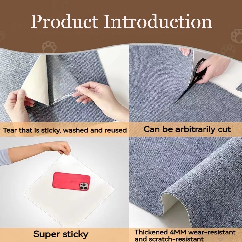Canapé anti-rayures pour chat, Polymères inoling, Cadre d'escalade de meulage, Protection de canapé, Tapis auto-adhésif, Planche à gratter pour chats, Jouets pour chats