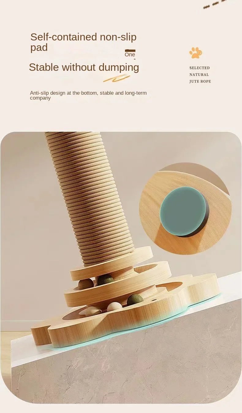 Cadre d'escalade en bois massif pour chat, jouets pour animaux de compagnie, planche à gratter en sisal durable, une pièce, colonne de saisie avec jouets colorés pour chat Cadre d'escalade en bois massif pour chat, jouets pour animaux de compagnie, planche à gratter en sisal durable, une pièce, colonne de saisie avec jouets colorés pour chat
