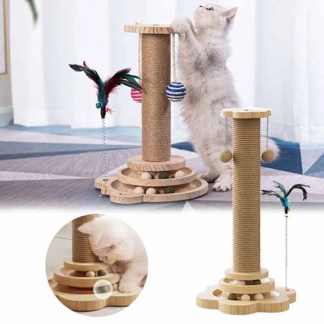 Cadre d'escalade en bois massif pour chat