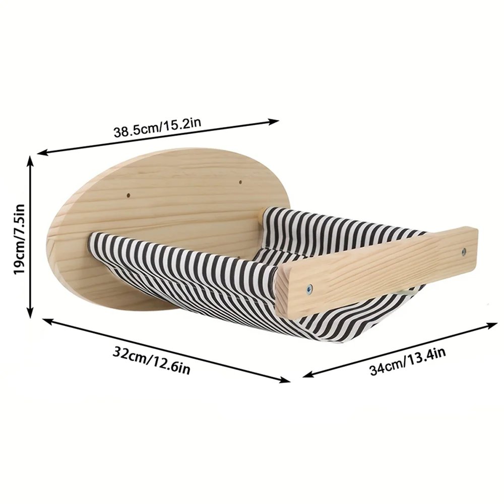 Ensemble d'étagères d'escalade en bois pour chat, meubles muraux, hamac, perchoir, échelle en sisal, lits à gratter, perchoirs stables pour chaton