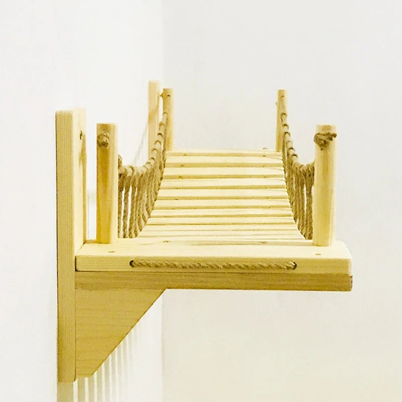 Pont mural pour chat, arbre à chat, lit hamac, échelle pour chat en Sisal, cadre d'escalade, meuble, jouet Pont mural pour chat, arbre à chat, lit hamac, échelle pour chat en Sisal, cadre d'escalade, meuble, jouet