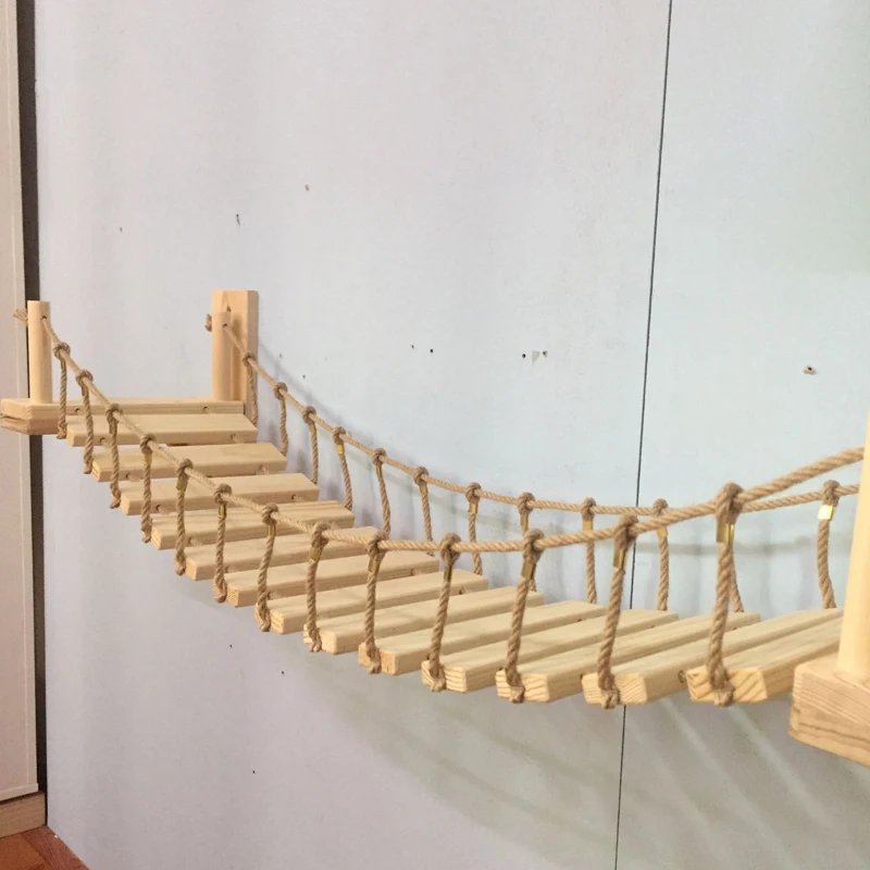 Pont mural pour chat, arbre à chat, lit hamac, échelle pour chat en Sisal, cadre d'escalade, meuble, jouet Pont mural pour chat, arbre à chat, lit hamac, échelle pour chat en Sisal, cadre d'escalade, meuble, jouet