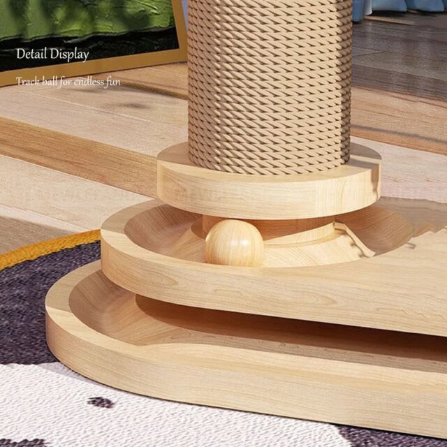 Planche à gratter en bois massif pour animaux de compagnie | cadre d'escalade en sisal pour chat | fournitures d'entraînement, produits et accessoires colorés – Image 4