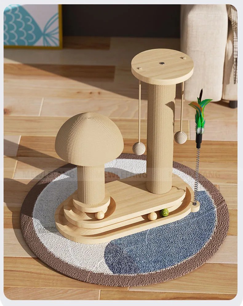 Planche à gratter en bois massif pour animaux de compagnie, cadre d'escalade en sisal pour chat, colonne IkColumn, fournitures d'entraînement, produits et accessoires colorés Planche à gratter en bois massif pour animaux de compagnie, cadre d'escalade en sisal pour chat, colonne IkColumn, fournitures d'entraînement, produits et accessoires colorés