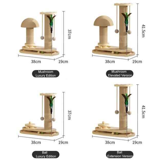 Planche à gratter en bois massif pour animaux de compagnie | cadre d'escalade en sisal pour chat | fournitures d'entraînement, produits et accessoires colorés – Image 6
