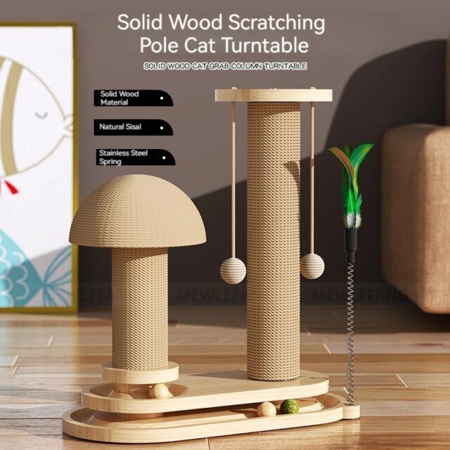 Planche à gratter en bois massif pour animaux de compagnie | cadre d'escalade en sisal pour chat | fournitures d'entraînement, produits et accessoires colorés