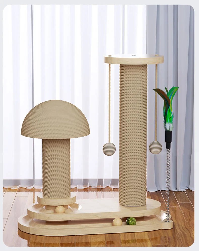 Planche à gratter en bois massif pour animaux de compagnie, cadre d'escalade en sisal pour chat, colonne IkColumn, fournitures d'entraînement, produits et accessoires colorés Planche à gratter en bois massif pour animaux de compagnie, cadre d'escalade en sisal pour chat, colonne IkColumn, fournitures d'entraînement, produits et accessoires colorés