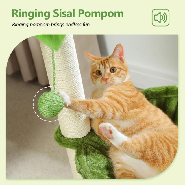 Poteau à Gratter Rose avec Corde en Sisal pour Chat｜ Hamac Confortable et Spacieux｜Cadre d'Escalade – Image 5