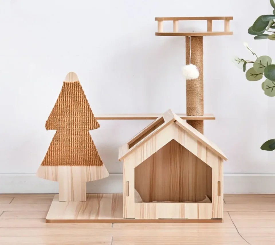 Cadre d'escalade à plusieurs couches pour chat, griffoirs, capacité de charge, capsule, planche à gratter, tours multicouches