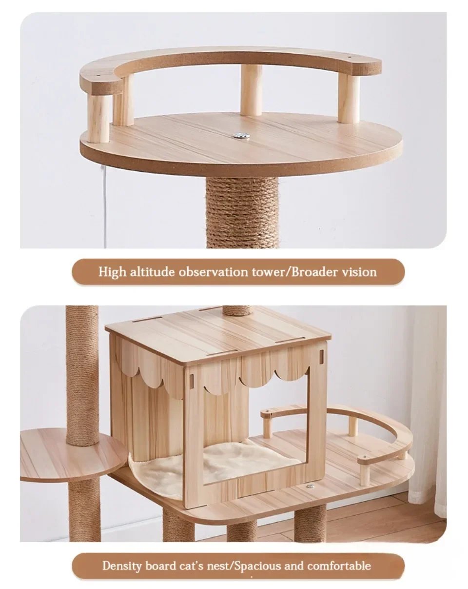 Cadre d'escalade à plusieurs couches pour chat, griffoirs, capacité de charge, capsule, planche à gratter, tours multicouches