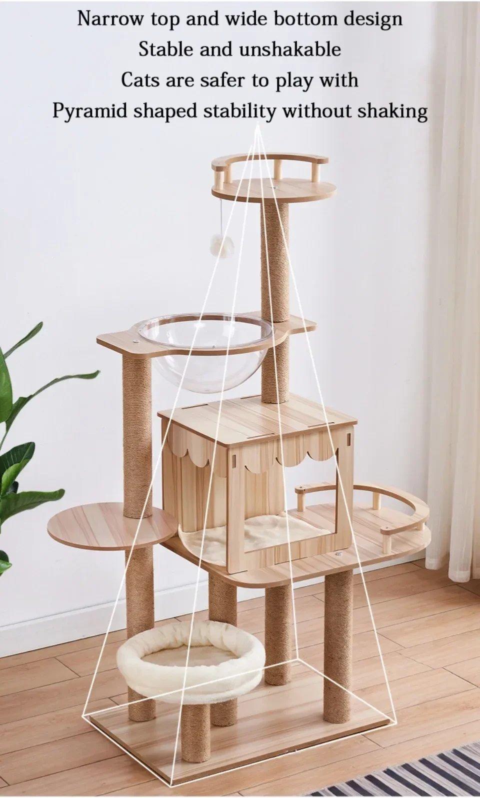 Cadre d'escalade à plusieurs couches pour chat, griffoirs, capacité de charge, capsule, planche à gratter, tours multicouches