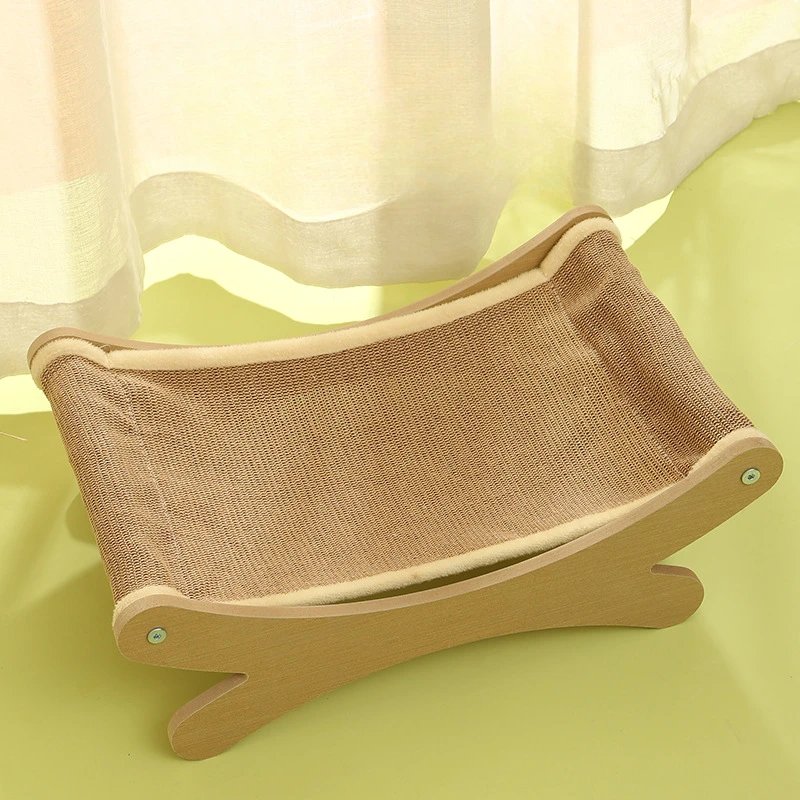 Chaises à bascule en bois massif pour animaux de compagnie, lits réglables, poignées amovibles, hamacs confortables, paniers de confrontation, meubles pour animaux de compagnie, chats et chiens, été Chaises à bascule en bois massif pour animaux de compagnie, lits réglables, poignées amovibles, hamacs confortables, paniers de confrontation, meubles pour animaux de compagnie, chats et chiens, été
