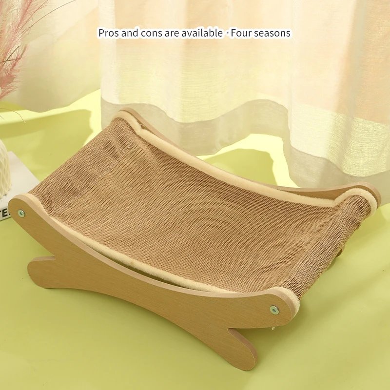 Chaises à bascule en bois massif pour animaux de compagnie, lits réglables, poignées amovibles, hamacs confortables, paniers de confrontation, meubles pour animaux de compagnie, chats et chiens, été Chaises à bascule en bois massif pour animaux de compagnie, lits réglables, poignées amovibles, hamacs confortables, paniers de confrontation, meubles pour animaux de compagnie, chats et chiens, été