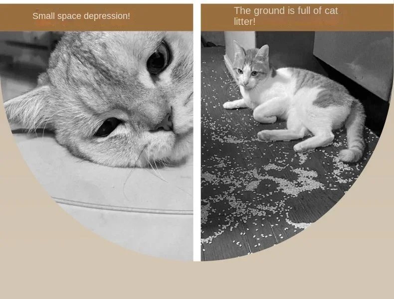 Bac à litière pour chat de type MELType entièrement fermé, anti-éclaboussures et isolation des odeurs, toilettes pour chat, extra large Bac à litière pour chat de type MELType entièrement fermé, anti-éclaboussures et isolation des odeurs, toilettes pour chat, extra large