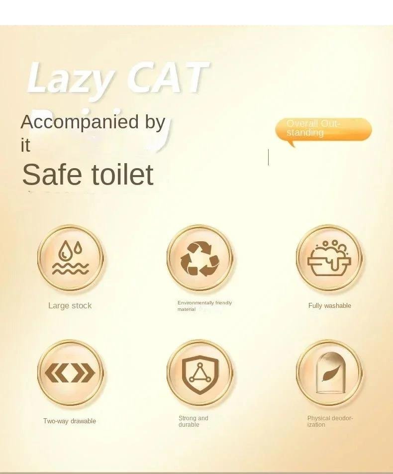 Bac à litière pour chat de type MELType entièrement fermé, anti-éclaboussures et isolation des odeurs, toilettes pour chat, extra large Bac à litière pour chat de type MELType entièrement fermé, anti-éclaboussures et isolation des odeurs, toilettes pour chat, extra large