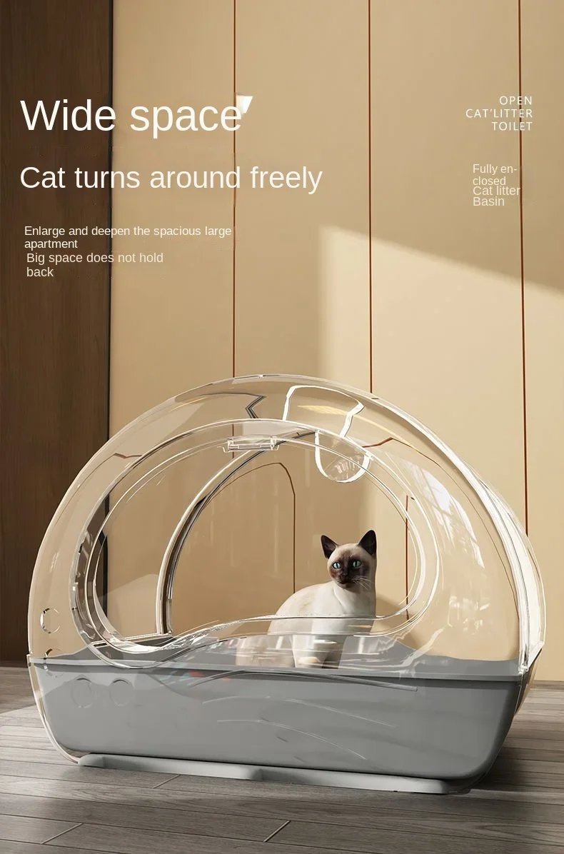 Bac à litière pour chat de type MELType entièrement fermé, anti-éclaboussures et isolation des odeurs, toilettes pour chat, extra large Bac à litière pour chat de type MELType entièrement fermé, anti-éclaboussures et isolation des odeurs, toilettes pour chat, extra large
