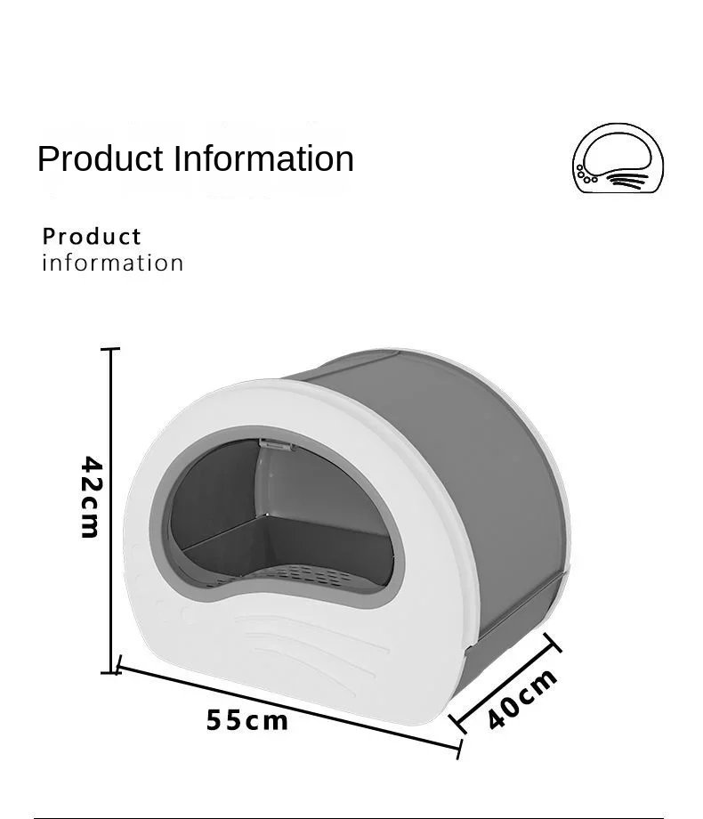 Bac à litière pour chat de type MELType entièrement fermé, anti-éclaboussures et isolation des odeurs, toilettes pour chat, extra large Bac à litière pour chat de type MELType entièrement fermé, anti-éclaboussures et isolation des odeurs, toilettes pour chat, extra large