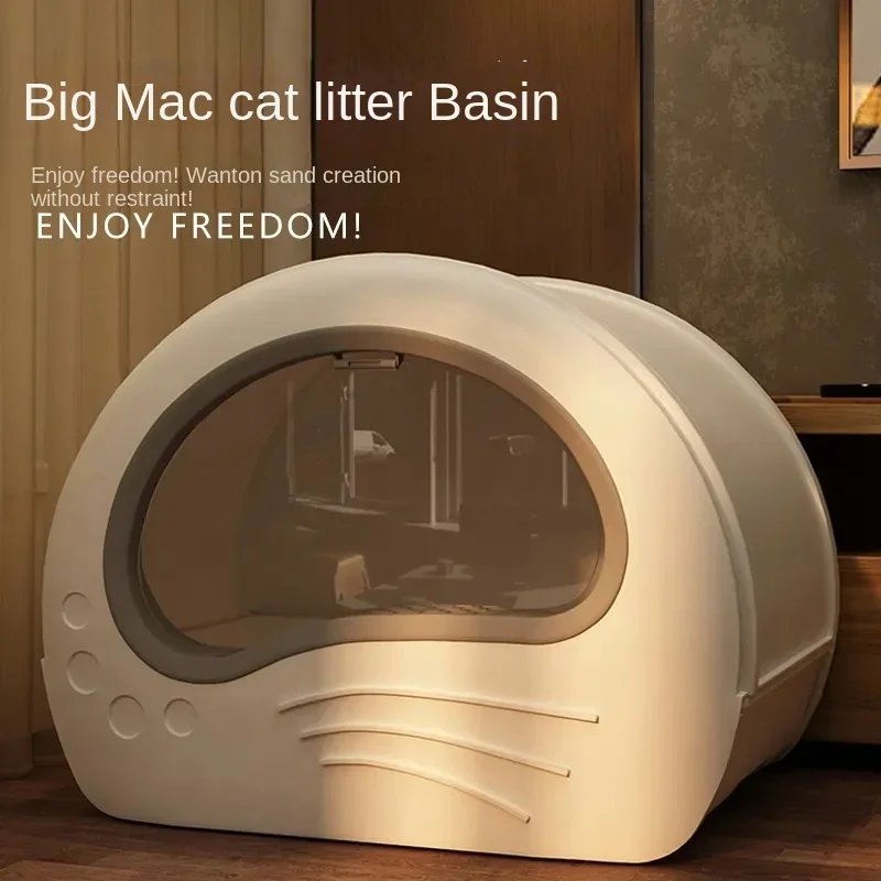 Bac à litière pour chat de type MELType entièrement fermé, anti-éclaboussures et isolation des odeurs, toilettes pour chat, extra large Bac à litière pour chat de type MELType entièrement fermé, anti-éclaboussures et isolation des odeurs, toilettes pour chat, extra large