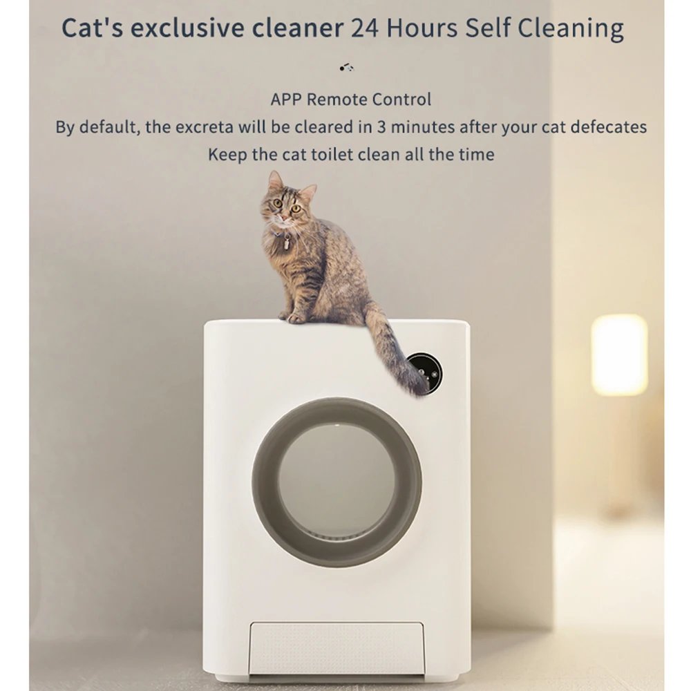 Bac à Litière existent pour Chat, Toilettes Intelligentes, Dépistolet ant, Anti-sable, Bac à Sable Électrique, Arenero Gato Cerrado