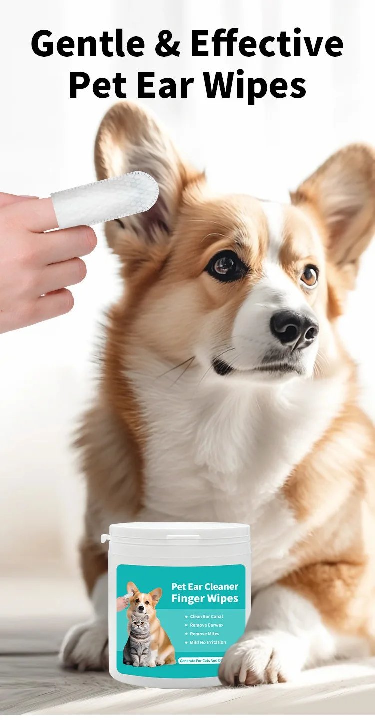 Produits de nettoyage des oreilles pour animaux de compagnie, soins des oreilles, élimination des acariens, du bout des doigts, nettoyage des oreilles de chat et de chien, produits pour animaux de compagnie