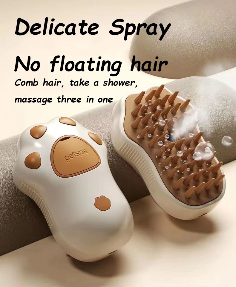 Brosse à Vapeur Électrique 3 en 1 pour Animaux de Compagnie, Peigne pour Chien et Chat, Énergie, Toilettage, Épilation