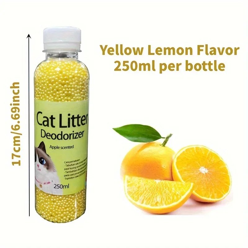 Perles désodorisantes absorbantes pour toilettes pour chats, bac à litière pour chat, 6 saveurs, litière aromatique, fournitures de livres pour animaux de compagnie