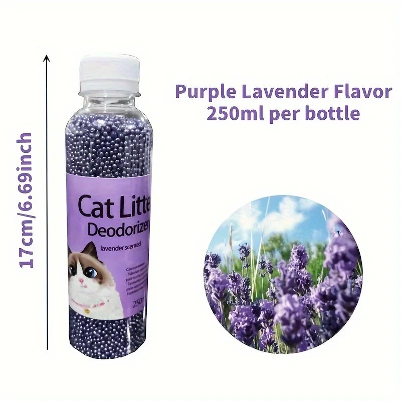 Perles désodorisantes absorbantes pour toilettes pour chats, bac à litière pour chat, 6 saveurs, litière aromatique, fournitures de livres pour animaux de compagnie