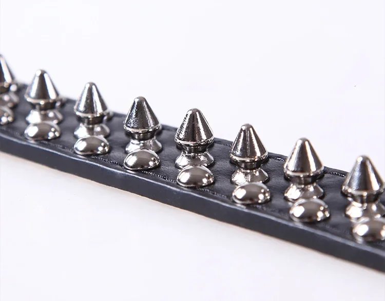 Sangle de cou réglable en cuir PU pour animal de compagnie, collier à pointes, fournitures pour chien, rivet punk, petits chiens et chats Sangle de cou réglable en cuir PU pour animal de compagnie, collier à pointes, fournitures pour chien, rivet punk, petits chiens et chats