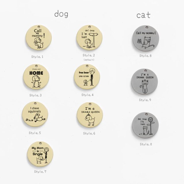 Plaque signalétique gravée en acier inoxydable pour chien | étiquettes personnalisées drôles | accessoires de collier – Image 3