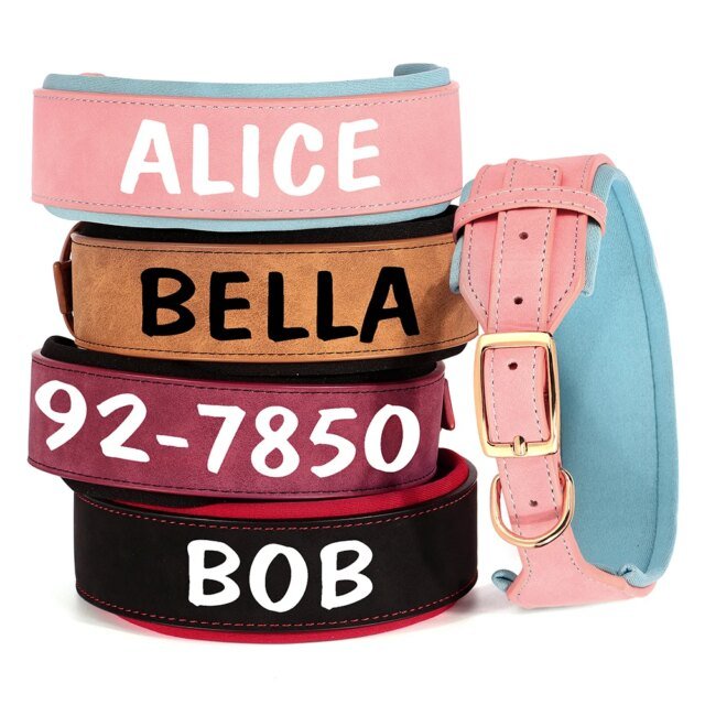 Collier en cuir PU personnalisé pour animaux de compagnie | collier de chien large – Image 2