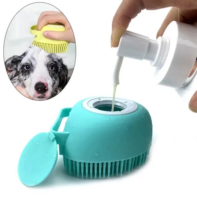 Gants de massage en silicone souple pour animaux de compagnie｜brosse de lavage de bain pour chien – Image 2