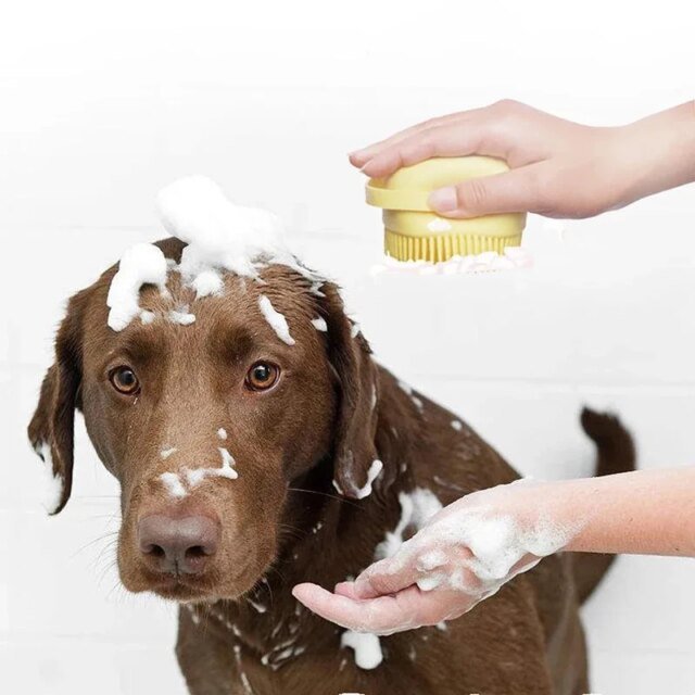Gants de massage en silicone souple pour animaux de compagnie｜brosse de lavage de bain pour chien – Image 3