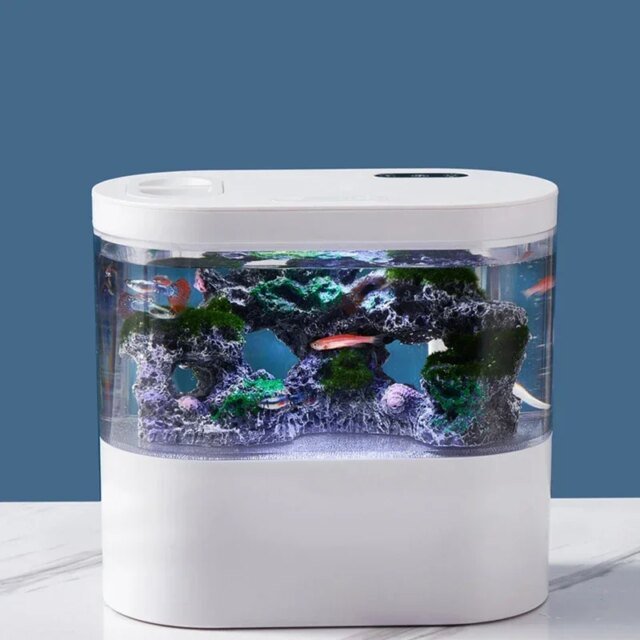 Mini aquarium de poisson précieux avec système de filtration biochimique – Image 4