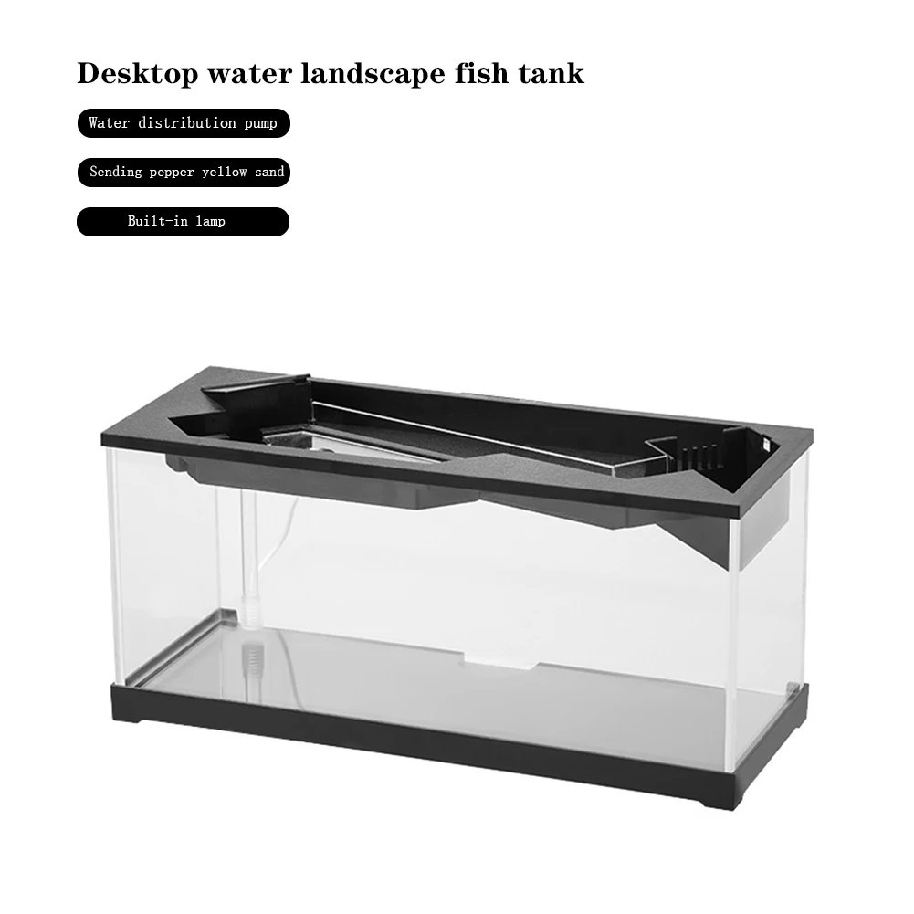 Pompe à eau claire intégrée pour petits poissons, aquarium précieux, couvercle transparent, système de subvention logique de pingouin, haute transparence, acrylique recta