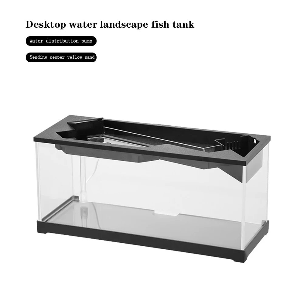 Pompe à eau claire intégrée pour petits poissons, aquarium précieux, couvercle transparent, système de subvention logique de pingouin, haute transparence, acrylique recta