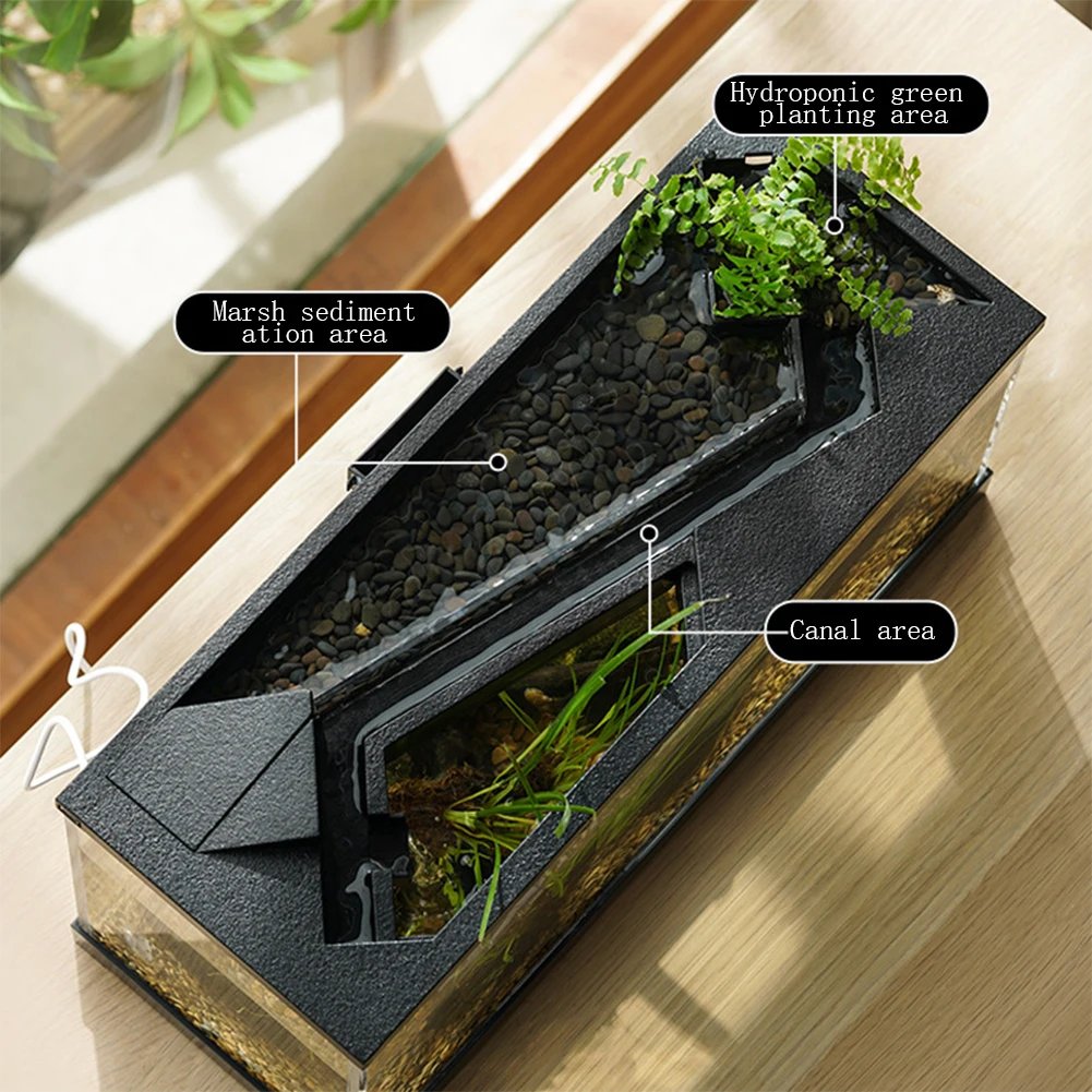 Pompe à eau claire intégrée pour petits poissons, aquarium précieux, couvercle transparent, système de subvention logique de pingouin, haute transparence, acrylique recta