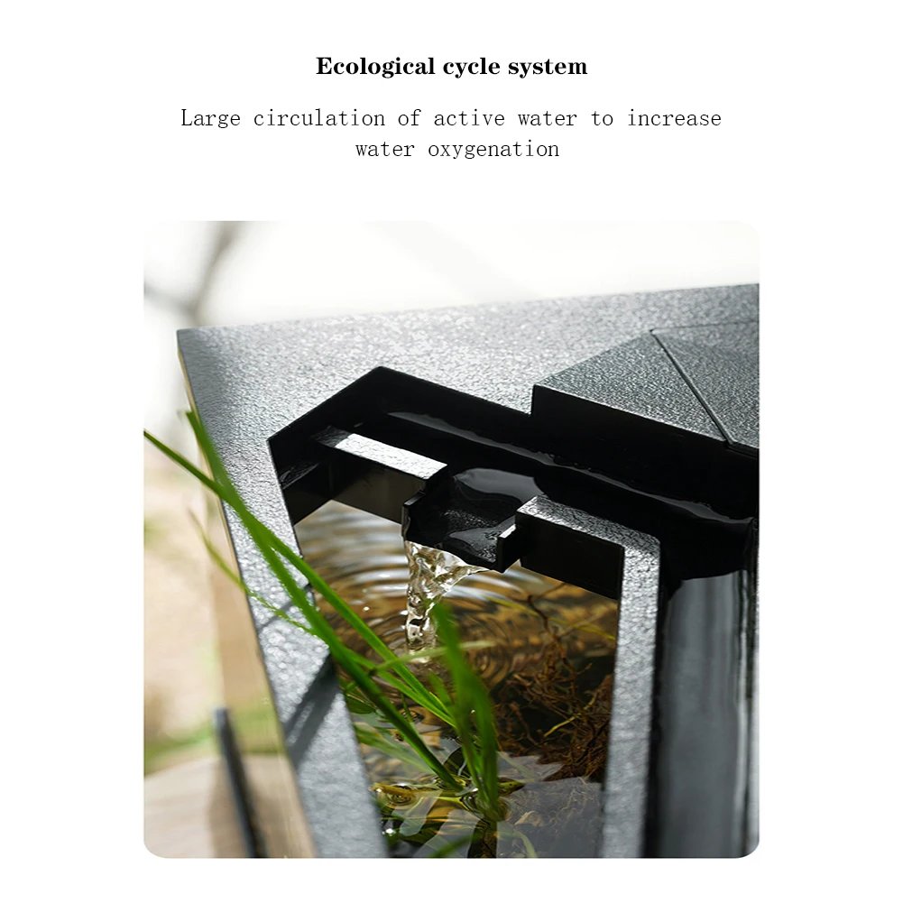 Pompe à eau claire intégrée pour petits poissons, aquarium précieux, couvercle transparent, système de subvention logique de pingouin, haute transparence, acrylique recta