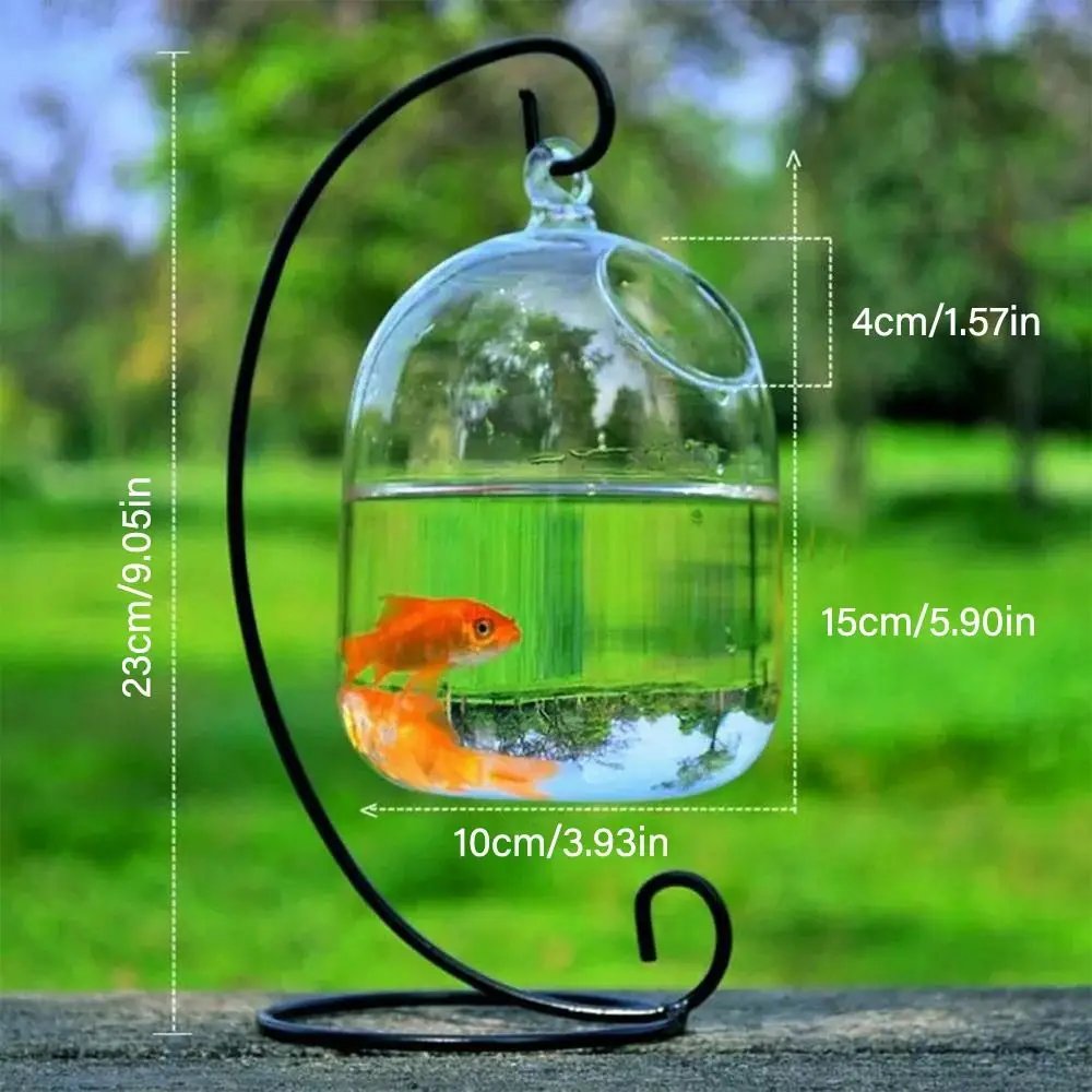 Vase à Poissons Précieux en Verre de Conface de Forme Ronde ou Rectangulaire, Ornement Transparent avec Support T1, pour Aquarium, Décoration de la Maison Vase à Poissons Précieux en Verre de Conface de Forme Ronde ou Rectangulaire, Ornement Transparent avec Support T1, pour Aquarium, Décoration de la Maison