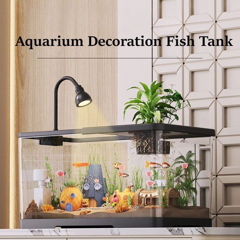 Aquariums transparents et aquariums en plastique l'horloge, poignées anti-chute, tortue amovible, boîte d'élevage, aquarium précieux, aquariums de poissons rouges