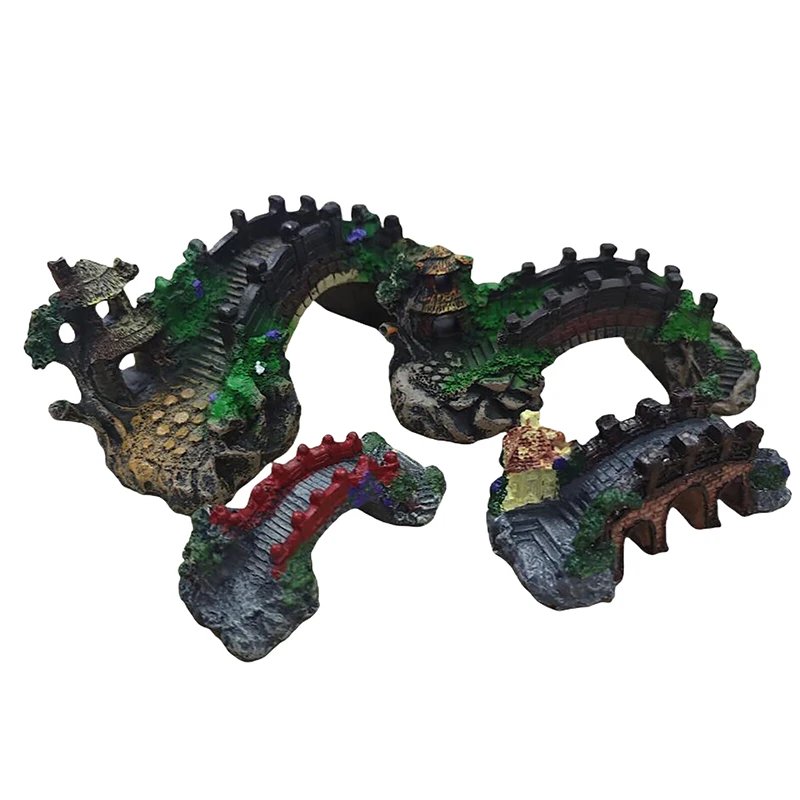 Pont Artificiel en Résine Précieuse pour Poissons, Décoration Paysagère, Diversification, avec Animaux de Compagnie, Équipement d'Aquarium, Accessoires d'Ornement, 1 Pièce Pont Artificiel en Résine Précieuse pour Poissons, Décoration Paysagère, Diversification, avec Animaux de Compagnie, Équipement d'Aquarium, Accessoires d'Ornement, 1 Pièce